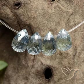 Shop natural 2.23ct Bleu vert moyen Saphir gems, Briolette, from Madagascar at GemSelect. In stock, global shipping!