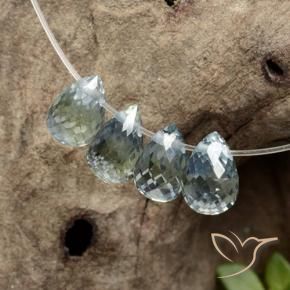 Shop natural 2.23ct Bleu vert moyen Saphir gems, Briolette, from Madagascar at GemSelect. In stock, global shipping!