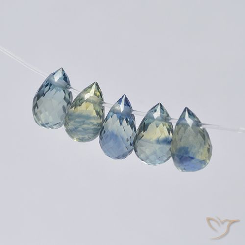 1.88ctw Naturel Bleu pastel Saphir, Briolette, VS