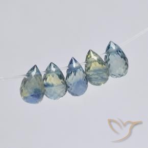 Shop natural 1.88ct Bleu pastel Saphir gems, Briolette, from Madagascar at GemSelect. In stock, global shipping!