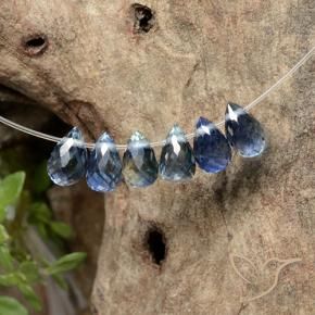 Shop natural 1.93ct Bleu foncé moyen Saphir gems, Briolette, from Madagascar at GemSelect. In stock, global shipping!