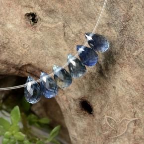 Shop natural 1.93ct Bleu foncé moyen Saphir gems, Briolette, from Madagascar at GemSelect. In stock, global shipping!