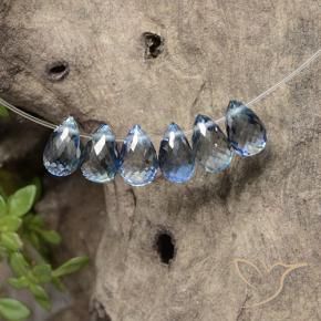 Shop natural 2.86ct Bleu clair Saphir gems, Briolette, from Madagascar at GemSelect. In stock, global shipping!