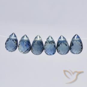 Shop natural 3.10ct Bleu pastel Saphir gems, Briolette, from Madagascar at GemSelect. In stock, global shipping!