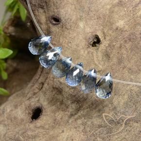 Shop natural 2.46ct Bleu clair Saphir gems, Briolette, from Madagascar at GemSelect. In stock, global shipping!