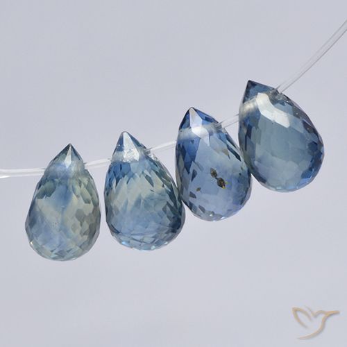 2.34ctw Naturel Bleu clair Saphir, Briolette, VS