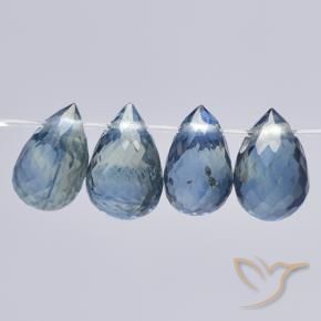 Achetez naturel 2,34ct bleue saphir gems, briolette, en provenance madagascar chez gemselect. en stock, livraison internationale!