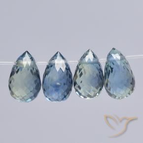 Shop natural 2.24ct Bleu pastel Saphir gems, Briolette, from Madagascar at GemSelect. In stock, global shipping!