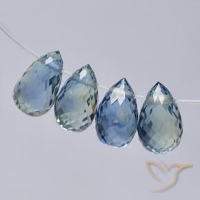 Shop natural 2.24ct Bleu pastel Saphir gems, Briolette, from Madagascar at GemSelect. In stock, global shipping!
