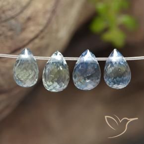 Shop natural 2.21ct Bleu pastel Saphir gems, Briolette, from Madagascar at GemSelect. In stock, global shipping!