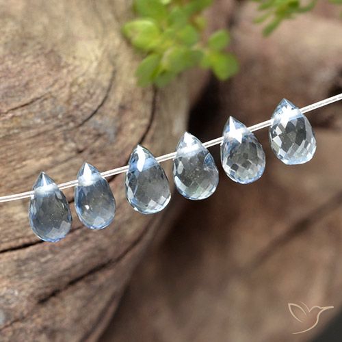 Shop natural 2.13ct Bleu clair Saphir gems, Briolette, from Madagascar at GemSelect. In stock, global shipping!