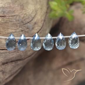 Shop natural 2.13ct Bleu clair Saphir gems, Briolette, from Madagascar at GemSelect. In stock, global shipping!