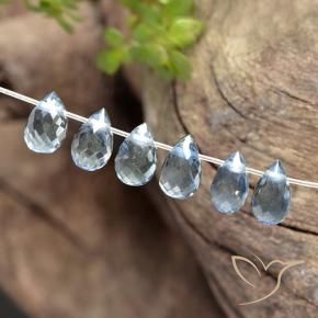 Shop natural 2.13ct Bleu clair Saphir gems, Briolette, from Madagascar at GemSelect. In stock, global shipping!