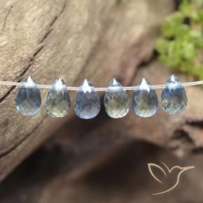 Shop natural 1.84ct Bleu clair Saphir gems, Briolette, from Madagascar at GemSelect. In stock, global shipping!