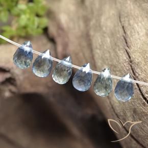 Shop natural 1.84ct Bleu clair Saphir gems, Briolette, from Madagascar at GemSelect. In stock, global shipping!