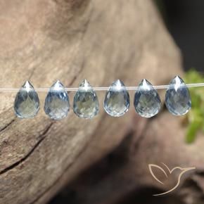 Shop natural 2.18ct Bleu clair Saphir gems, Briolette, from Madagascar at GemSelect. In stock, global shipping!