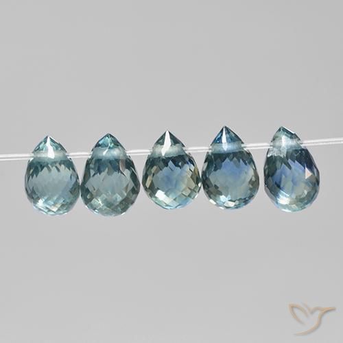 Shop natural 2.33ct Ton sarcelle Saphir gems, Briolette, from Madagascar at GemSelect. In stock, global shipping!