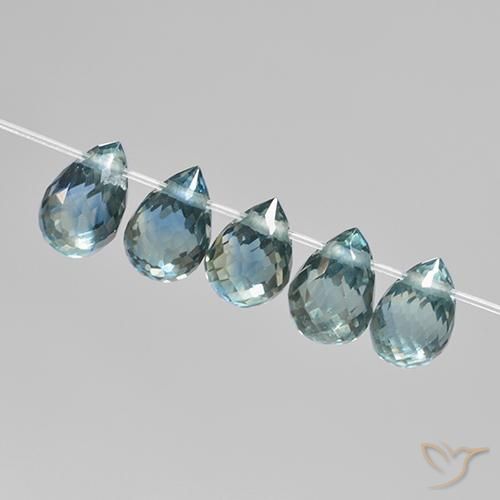 Shop natural 2.33ct Ton sarcelle Saphir gems, Briolette, from Madagascar at GemSelect. In stock, global shipping!