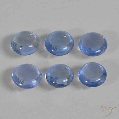 1.00ctw Naturel Bleu bébé Saphir, Tour, Transparent