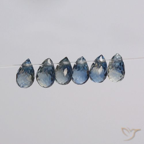 2.34ctw Naturel Bleu marine Saphir, Briolette, VS