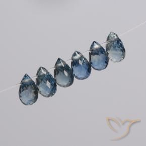 Shop natural 2.34ct Bleu marine Saphir gems, Briolette, from Madagascar at GemSelect. In stock, global shipping!