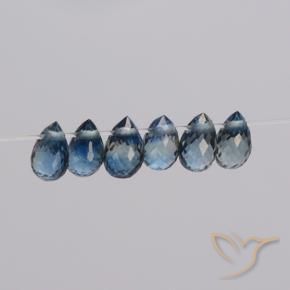 Shop natural 1.95ct Bleu marine Saphir gems, Briolette, from Madagascar at GemSelect. In stock, global shipping!