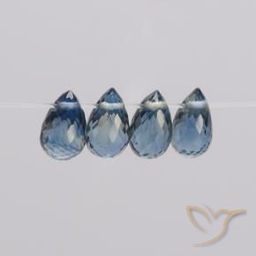 Shop natural 1.98ct Bleu marine Saphir gems, Briolette, from Madagascar at GemSelect. In stock, global shipping!