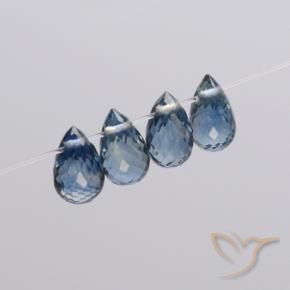 Shop natural 1.98ct Bleu marine Saphir gems, Briolette, from Madagascar at GemSelect. In stock, global shipping!