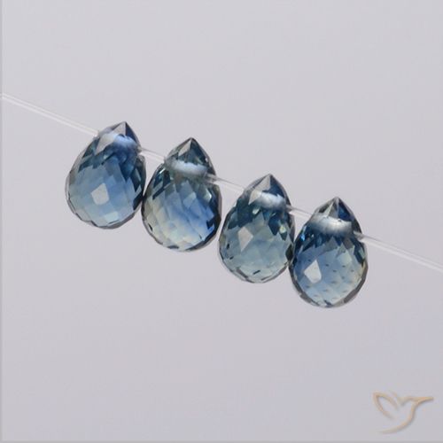 1.74ctw Naturel Bleu marine Saphir, Briolette, VS