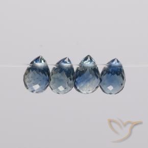 Shop natural 1.74ct Bleu marine Saphir gems, Briolette, from Madagascar at GemSelect. In stock, global shipping!