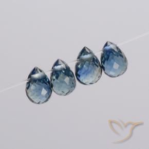 Shop natural 1.74ct Bleu marine Saphir gems, Briolette, from Madagascar at GemSelect. In stock, global shipping!