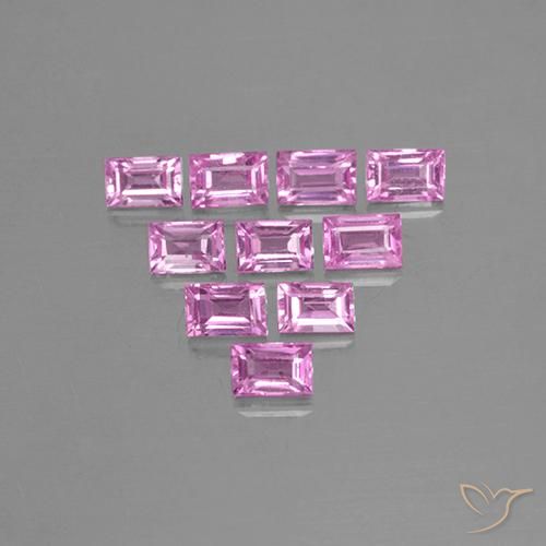 Shop natural 1.19ct Rose clair Saphir gems, Baquette, from Madagascar at GemSelect. In stock, global shipping!