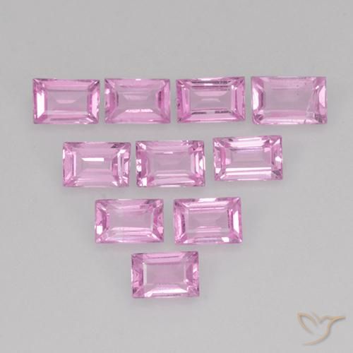 Shop natural 1.05ct Rose pourpre royal très clair Saphir gems, Baquette, from Madagascar at GemSelect. In stock, global shipping!