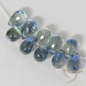Shop natural 7.25ct Bleu clair Saphir gems, Briolette, from Madagascar at GemSelect. In stock, global shipping!