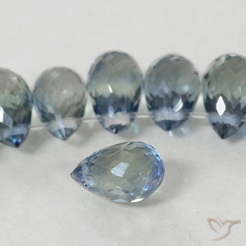 6.03ctw Naturel Bleu clair Saphir, Briolette, VS