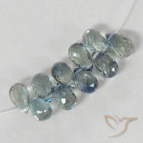 Shop natural 6.03ct Bleu clair Saphir gems, Briolette, from Madagascar at GemSelect. In stock, global shipping!