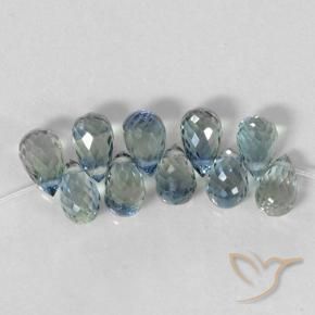 Shop natural 6.03ct Bleu clair Saphir gems, Briolette, from Madagascar at GemSelect. In stock, global shipping!