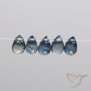 Shop natural 2.21ct Bleu marine Saphir gems, Briolette, from Madagascar at GemSelect. In stock, global shipping!