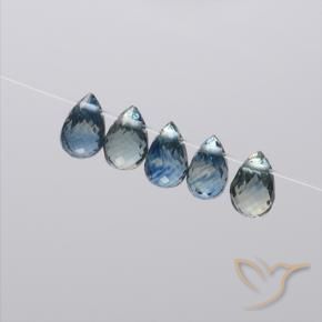 Shop natural 2.21ct Bleu marine Saphir gems, Briolette, from Madagascar at GemSelect. In stock, global shipping!