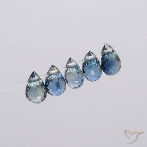 1.83ctw Naturel Bleu pastel Saphir, Briolette, VS