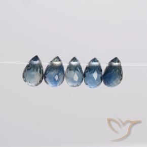 Shop natural 1.83ct Bleu pastel Saphir gems, Briolette, from Madagascar at GemSelect. In stock, global shipping!
