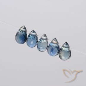 Shop natural 1.83ct Bleu pastel Saphir gems, Briolette, from Madagascar at GemSelect. In stock, global shipping!