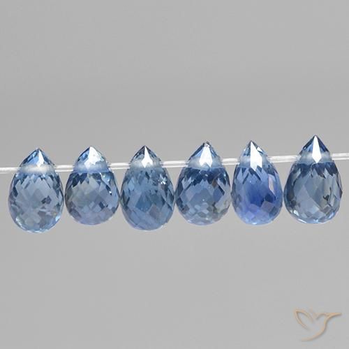 2.04ctw Naturel Bleu clair Saphir, Briolette, VS