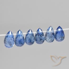 Shop natural 2.05ct Bleu foncé Saphir gems, Briolette, from Madagascar at GemSelect. In stock, global shipping!