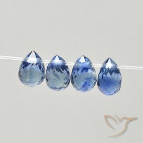 Shop natural 1.72ct Bleu foncé moyen Saphir gems, Briolette, from Madagascar at GemSelect. In stock, global shipping!