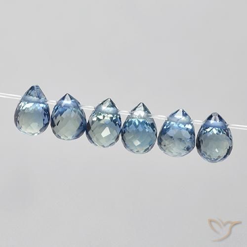 Shop natural 2.18ct Bleu clair Saphir gems, Briolette, from Madagascar at GemSelect. In stock, global shipping!