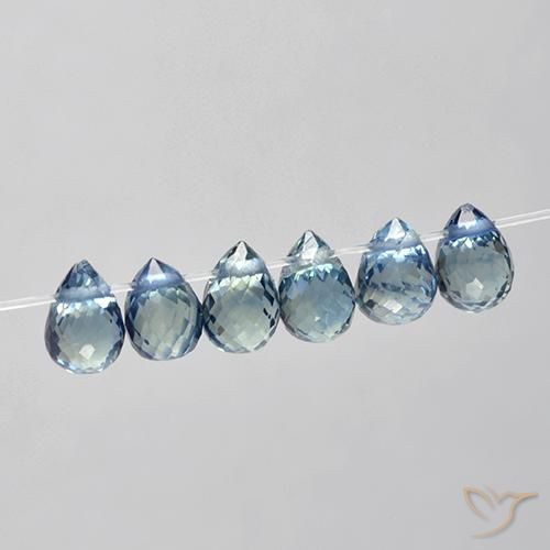 Shop natural 2.18ct Bleu clair Saphir gems, Briolette, from Madagascar at GemSelect. In stock, global shipping!