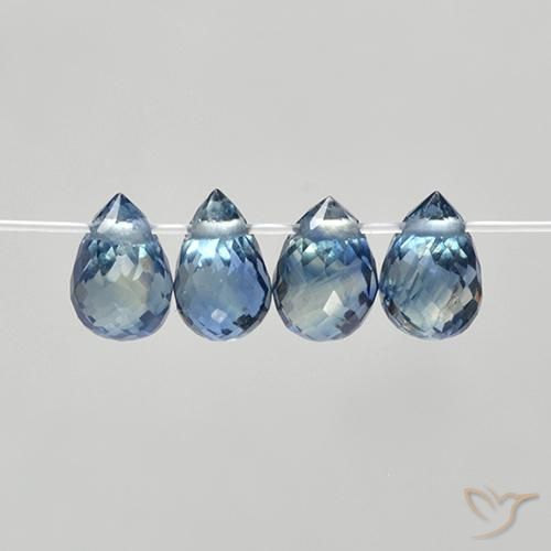 1.78ctw Naturel Bleu Saphir, Briolette, VS