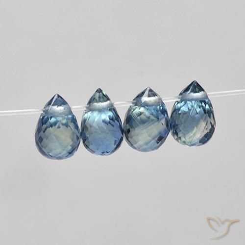Shop natural 1.78ct Bleu Saphir gems, Briolette, from Madagascar at GemSelect. In stock, global shipping!