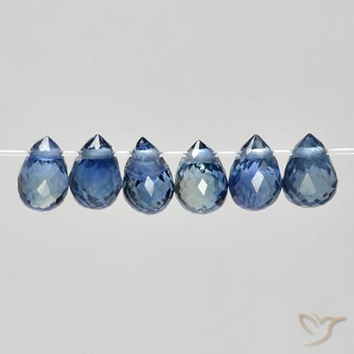 2.20ctw Naturel Bleu marine Saphir, Briolette, VS
